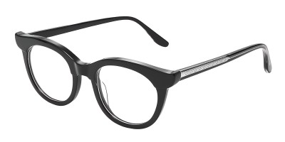 Asher Black Polygon Prescription Glasses