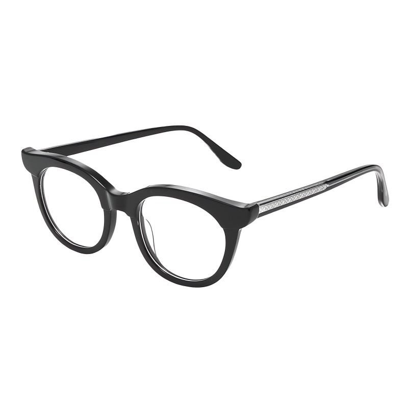 Polygon Black Eyeglasses