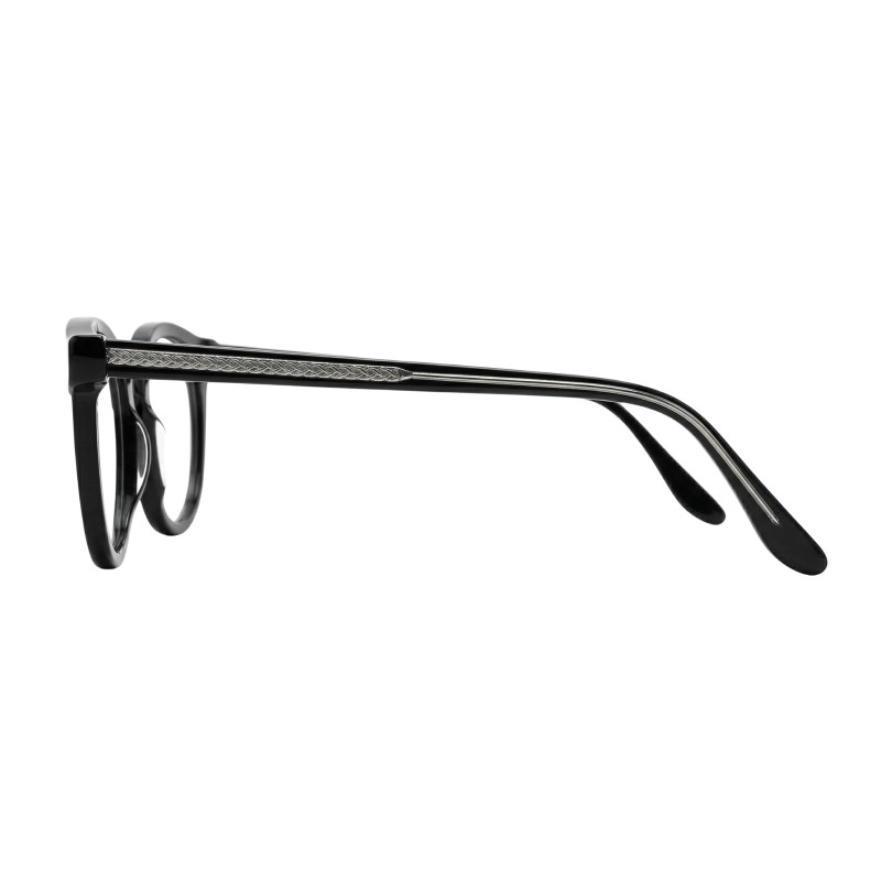 Polygon Black Eyeglasses