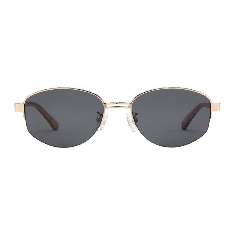 Oval Golden Eyeglasses