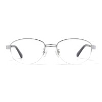 Oval Silver Eyeglasses