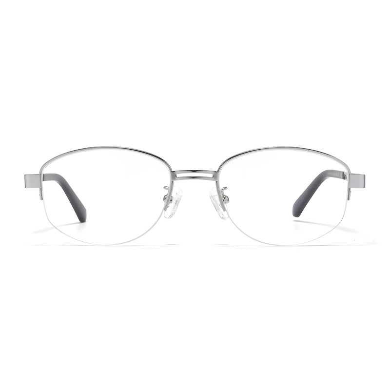 Oval Silver Eyeglasses