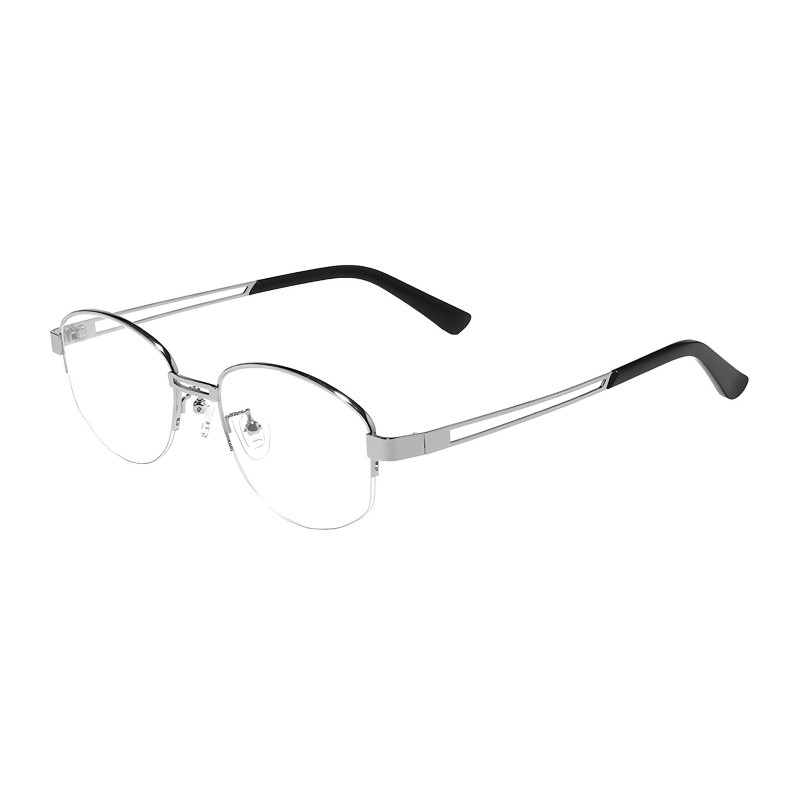Oval Silver Eyeglasses