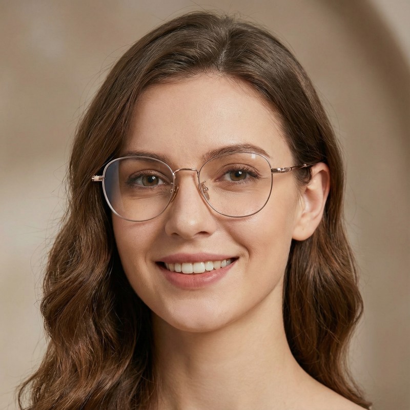 Oval Rose Gold Eyeglasses