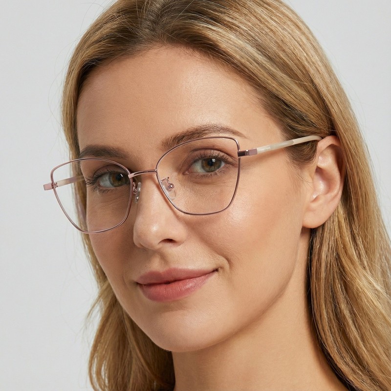 Cat Eye Rose Gold Eyeglasses