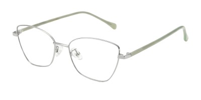 Cat Eye Silver Eyeglasses