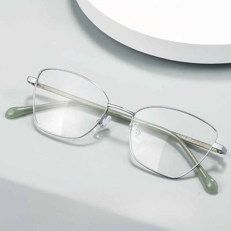 Cat Eye Silver Eyeglasses