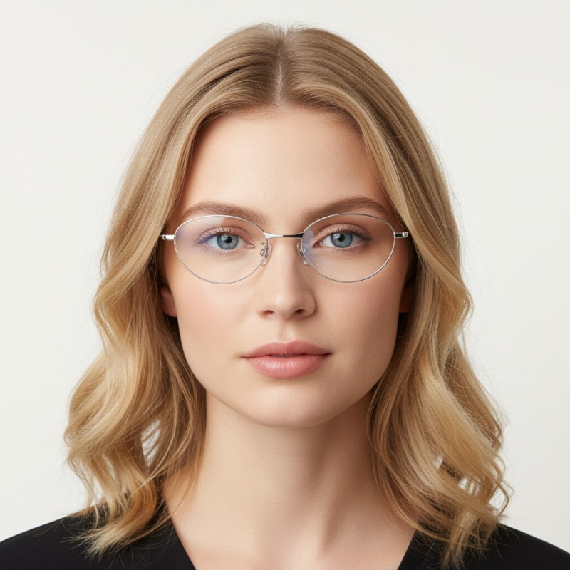 Cat Eye Silver Eyeglasses