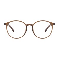 Round Brown Eyeglasses