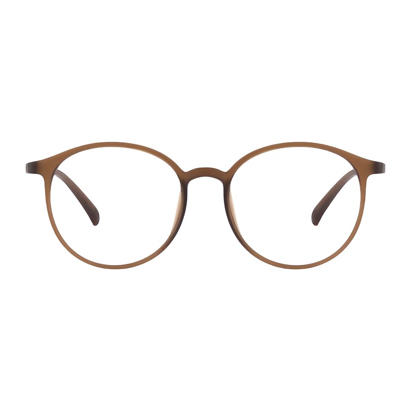 Round Brown Eyeglasses
