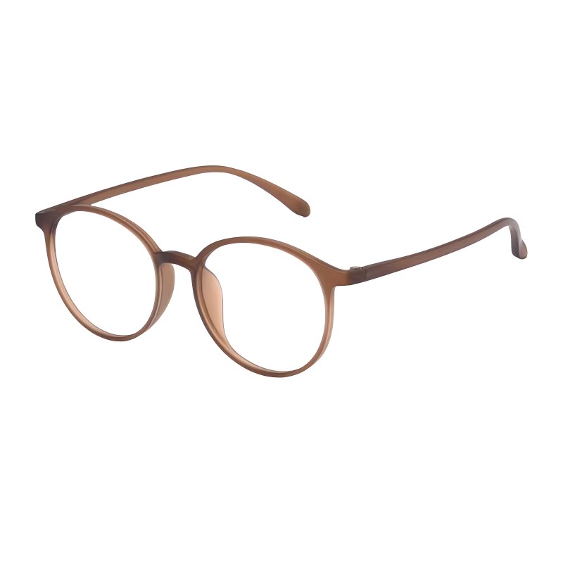 Round Brown Eyeglasses
