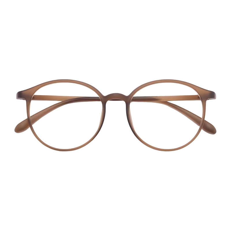 Round Brown Eyeglasses