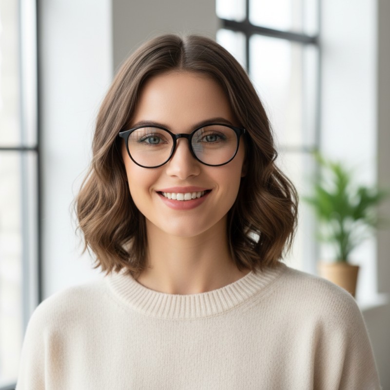 Round Black Eyeglasses