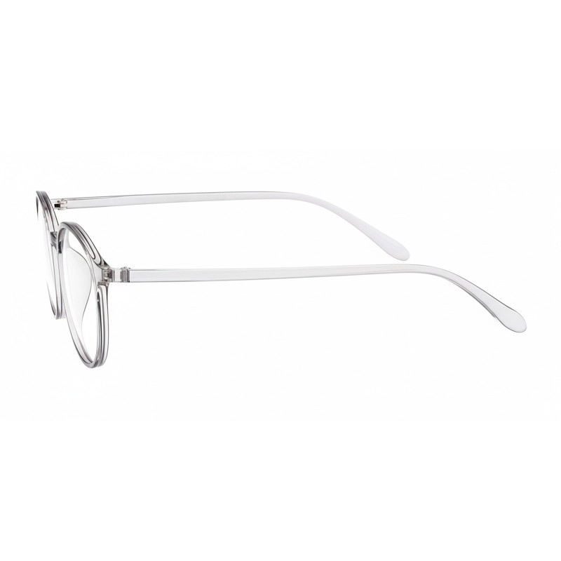 Round Gray Eyeglasses