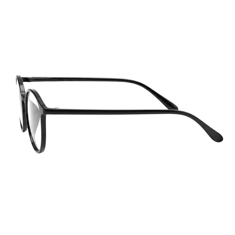 Round Matte-black Eyeglasses