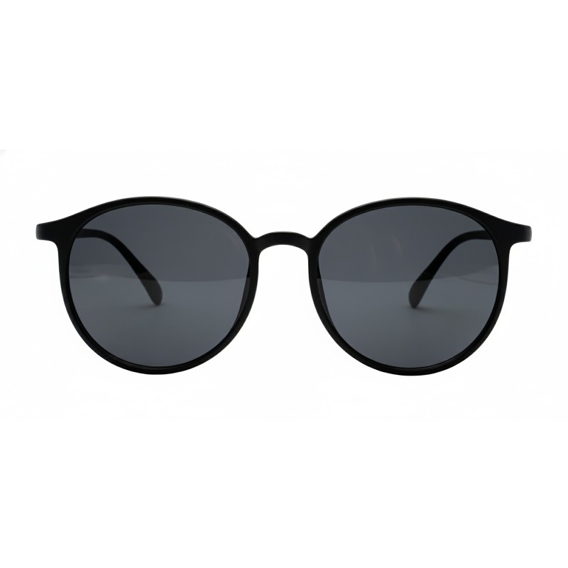 Round Matte-black Eyeglasses