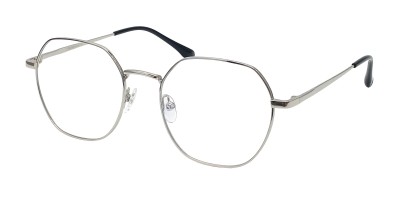 Polygon Silver Eyeglasses