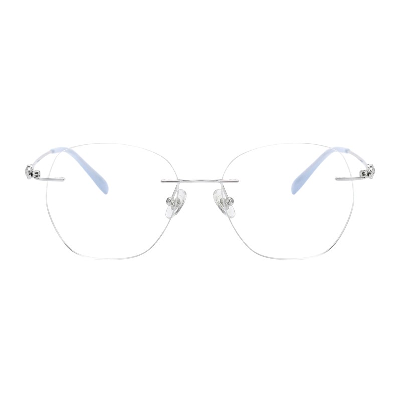 Polygon Silver Eyeglasses