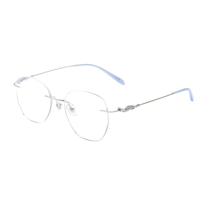 Polygon Silver Eyeglasses