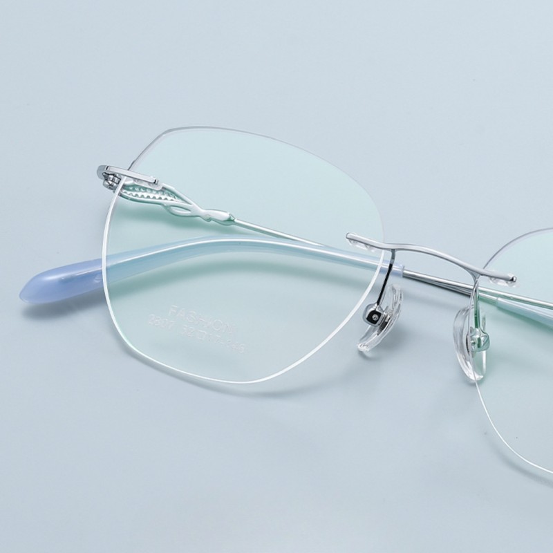 Polygon Silver Eyeglasses