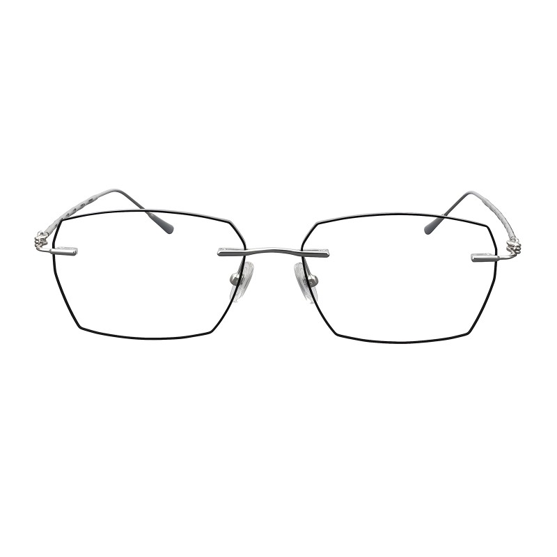 Polygon Silver Eyeglasses