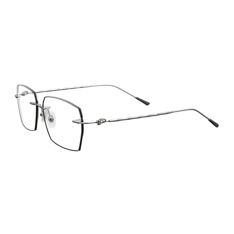 Polygon Silver Eyeglasses