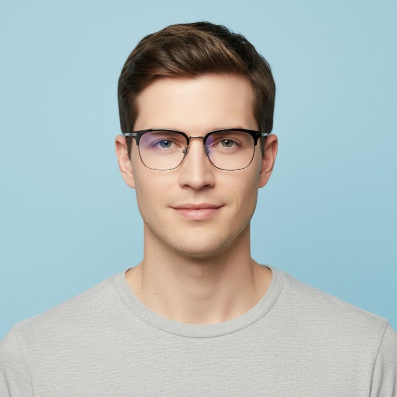 Browline Black Eyeglasses