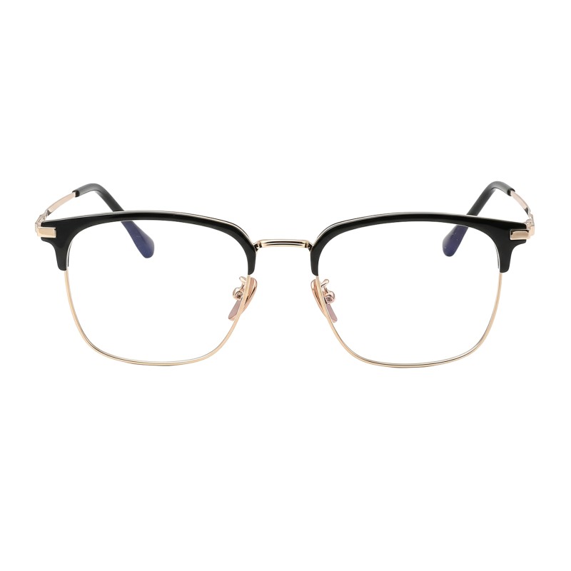 Browline Black/Golden Eyeglasses