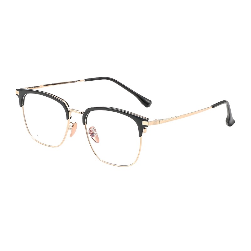 Browline Black/Golden Eyeglasses