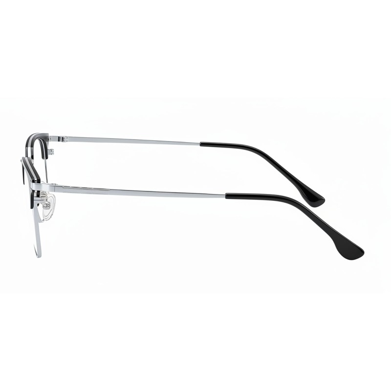 Browline Black Silver Eyeglasses