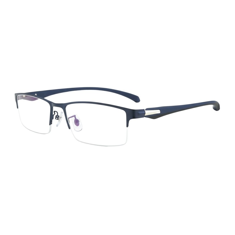 Rectangle Blue Eyeglasses