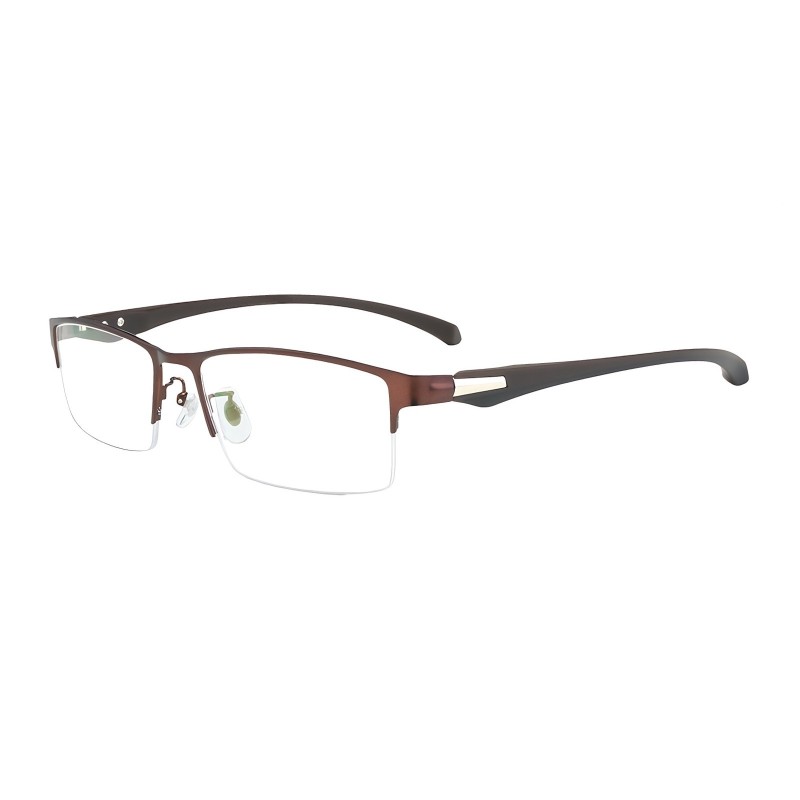 Rectangle Brown Eyeglasses