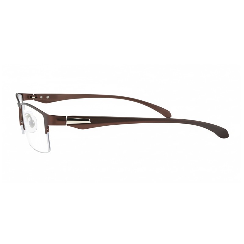 Rectangle Brown Eyeglasses