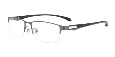 Rectangle Gunmetal Eyeglasses