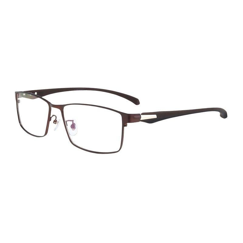 Rectangle Brown Eyeglasses