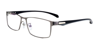 Rectangle Gunmetal Eyeglasses