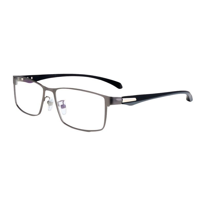 Rectangle Gunmetal Eyeglasses