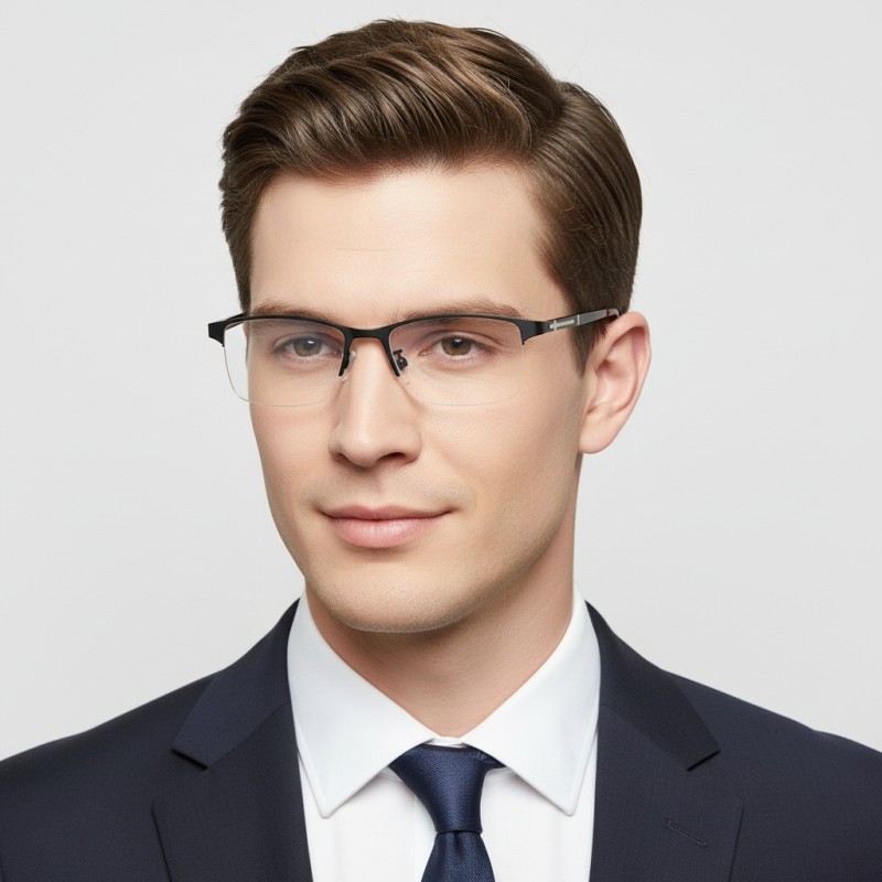 Rectangle Black Eyeglasses