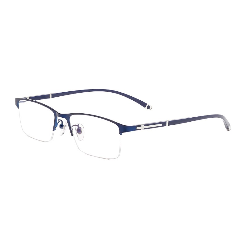 Rectangle Blue Eyeglasses