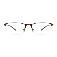 Rectangle Brown Eyeglasses