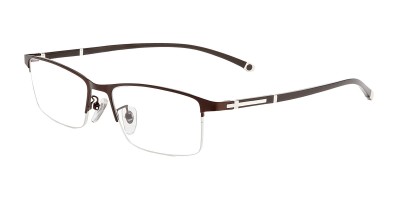 Rectangle Brown Eyeglasses