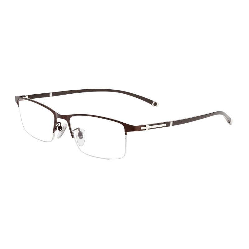 Rectangle Brown Eyeglasses