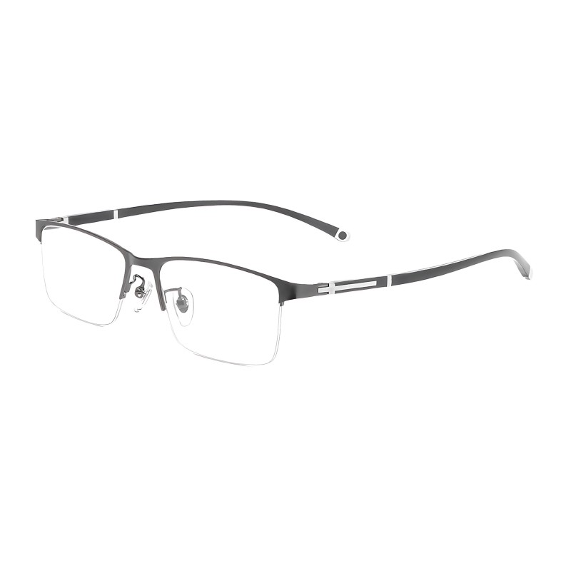 Rectangle Gunmetal Eyeglasses