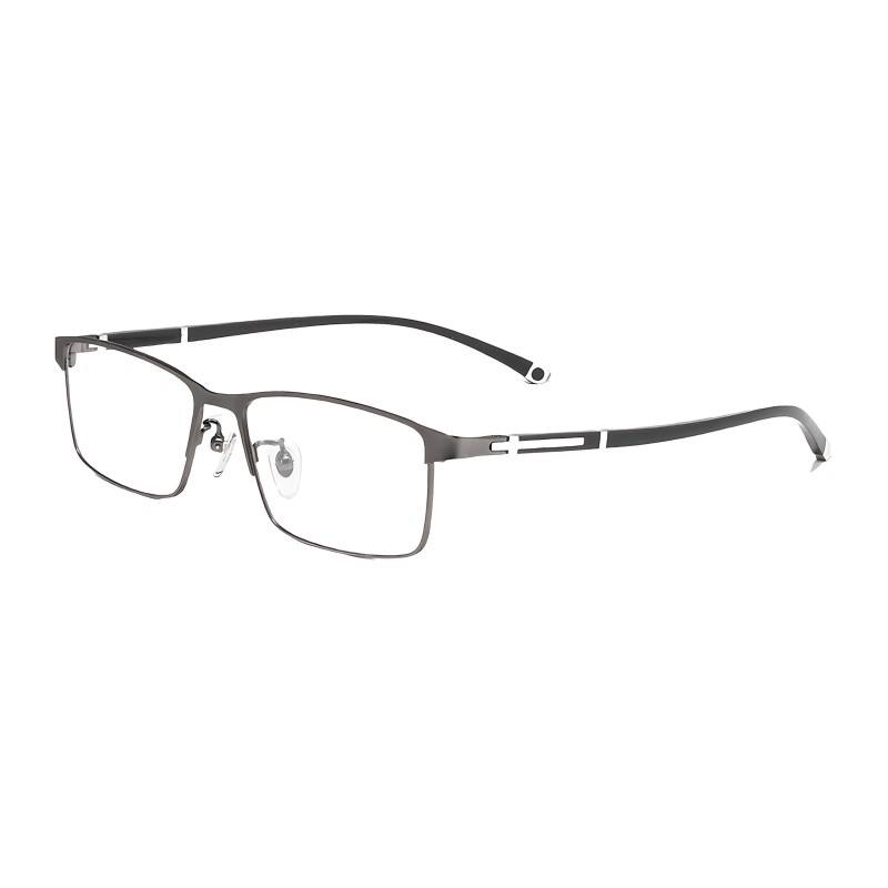 Rectangle Gunmetal Eyeglasses