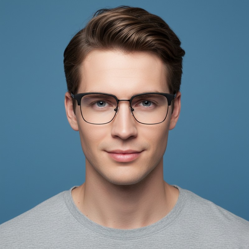 Browline Black Eyeglasses