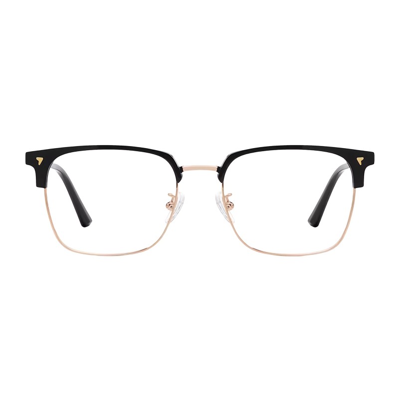 Browline Black/Golden Eyeglasses