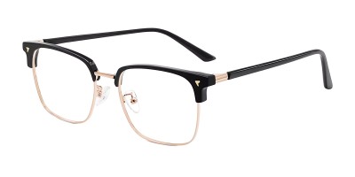 Browline Black/Golden Eyeglasses