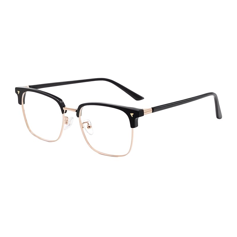 Browline Black/Golden Eyeglasses
