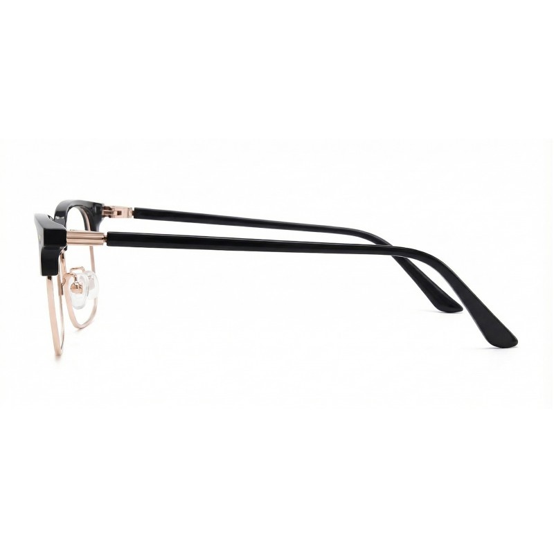 Browline Black/Golden Eyeglasses