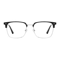 Browline Black/Silver Eyeglasses